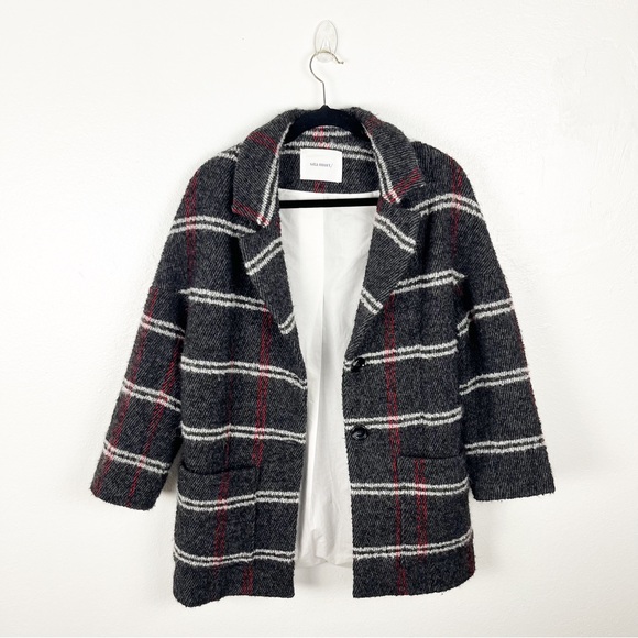 SITA MURT Plaid Wool Blend Lined Trench Coat, Size EU 36 - Picture 5 of 9